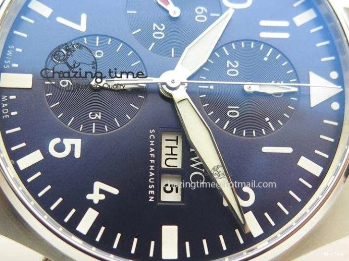 MIROTIME 0219 HighQuality Pilot Chrono 377714 “Le Petit Prince” ZF Best Edition Blue Dial On Brown Leather Strap A 7309